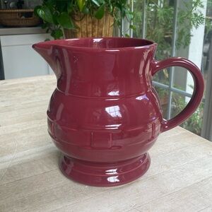 Longaberger‎ Pottery Paprika Woven Traditions Large Pitcher 64 oz.